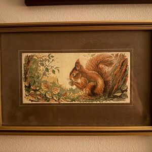 CASH'S Woven Silk Pictures, RED SQUIRREL